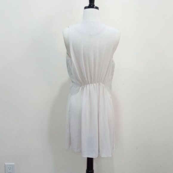 Preen  - Thornton Bregazzi By Culture Museum  Beige Linen & Chiffon Boho Vest - - Picture 6 of 7